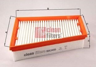 Clean filters MA3456 Повітряний фільтр MA3456: Купити в Україні - Добра ціна на EXIST.UA!