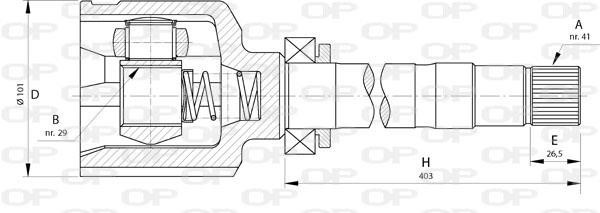 Open parts CVJ572420 Шарнір рівних кутових швидкостей (ШРКШ) CVJ572420: Купити в Україні - Добра ціна на EXIST.UA!