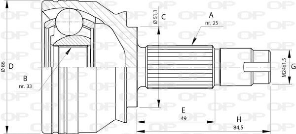Open parts CVJ572110 Шарнір рівних кутових швидкостей (ШРКШ) CVJ572110: Купити в Україні - Добра ціна на EXIST.UA!