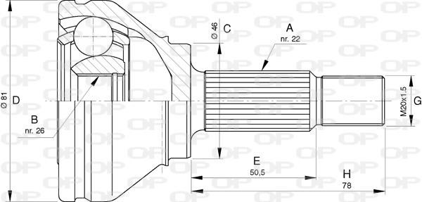 Open parts CVJ5760.10 Комплект шарнірів, приводний вал CVJ576010: Купити в Україні - Добра ціна на EXIST.UA!