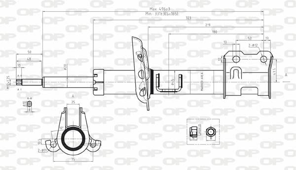 Open parts SAB8054.31 Амортизатор підвіски передній правий газомасляний SAB805431: Приваблива ціна - Купити в Україні на EXIST.UA!
