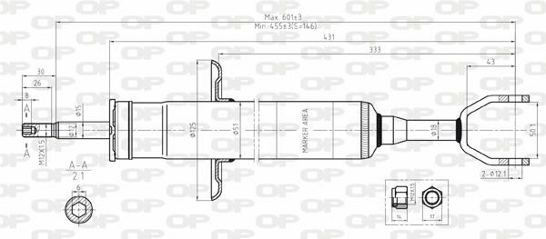 Open parts SAB8056.31 Амортизатор підвіски передній газомасляний SAB805631: Купити в Україні - Добра ціна на EXIST.UA!