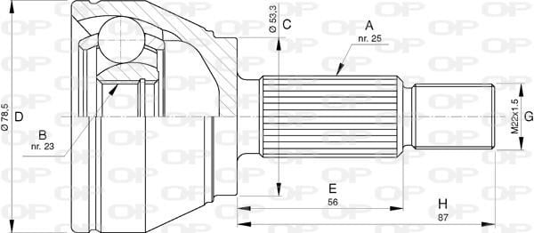 Open parts CVJ5757.10 Комплект шарнірів, приводний вал CVJ575710: Купити в Україні - Добра ціна на EXIST.UA!