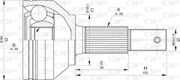 Open parts CVJ5754.10 Комплект шарнірів, приводний вал CVJ575410: Купити в Україні - Добра ціна на EXIST.UA!