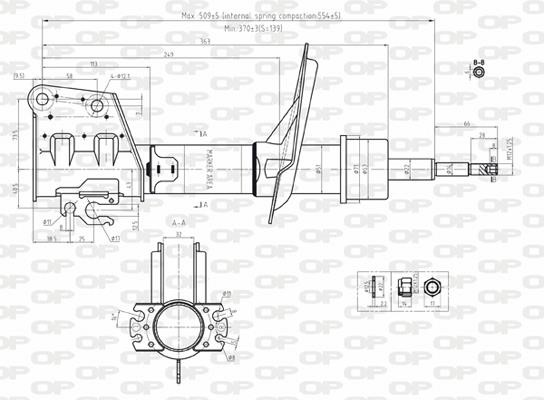 Open parts SAB8021.31 Амортизатор підвіски передній газомасляний SAB802131: Купити в Україні - Добра ціна на EXIST.UA!