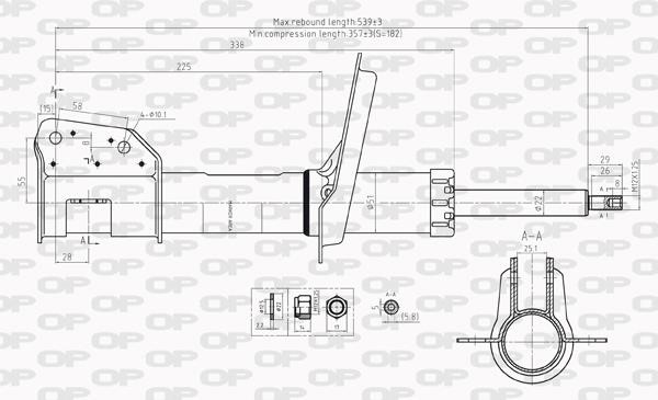 Open parts SAB8216.31 Амортизатор підвіски передній газомасляний SAB821631: Купити в Україні - Добра ціна на EXIST.UA!