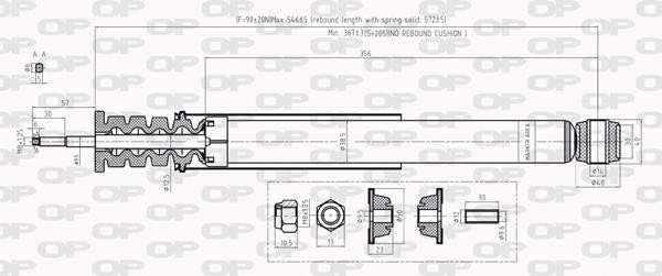 Open parts SAB8224.32 Амортизатор підвіскі задній газомасляний SAB822432: Приваблива ціна - Купити в Україні на EXIST.UA!