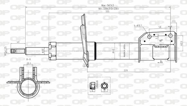 Open parts SAB8001.31 Амортизатор підвіски передній газомасляний SAB800131: Купити в Україні - Добра ціна на EXIST.UA!