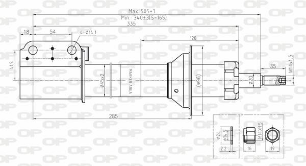 Open parts SAB8128.31 Амортизатор підвіски передній газомасляний SAB812831: Купити в Україні - Добра ціна на EXIST.UA!