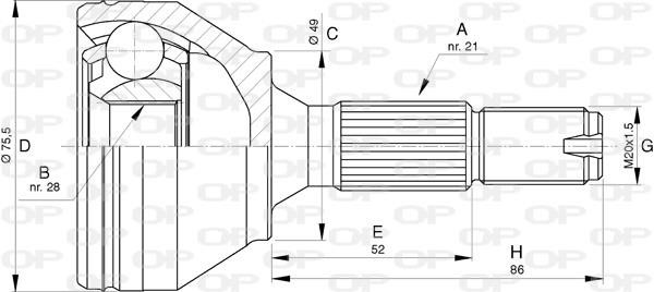 Open parts CVJ5745.10 Комплект шарнірів, приводний вал CVJ574510: Купити в Україні - Добра ціна на EXIST.UA!