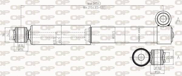 Open parts SAB8253.32 Амортизатор підвіскі задній газомасляний SAB825332: Купити в Україні - Добра ціна на EXIST.UA!