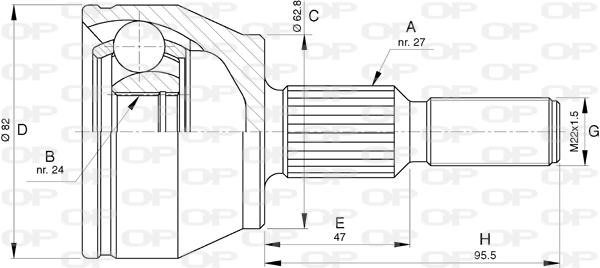 Open parts CVJ5792.10 Комплект шарнірів, приводний вал CVJ579210: Купити в Україні - Добра ціна на EXIST.UA!