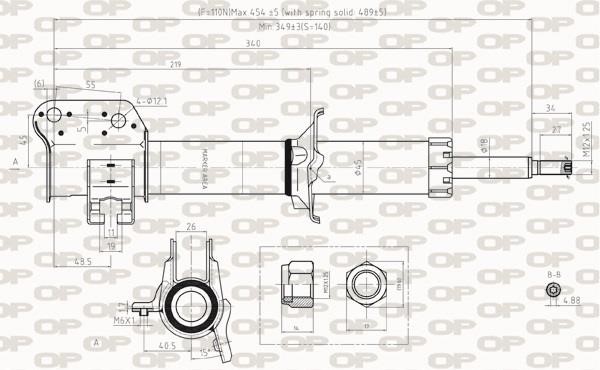 Open parts SAB8254.31 Амортизатор підвіски передній правий газомасляний SAB825431: Купити в Україні - Добра ціна на EXIST.UA!