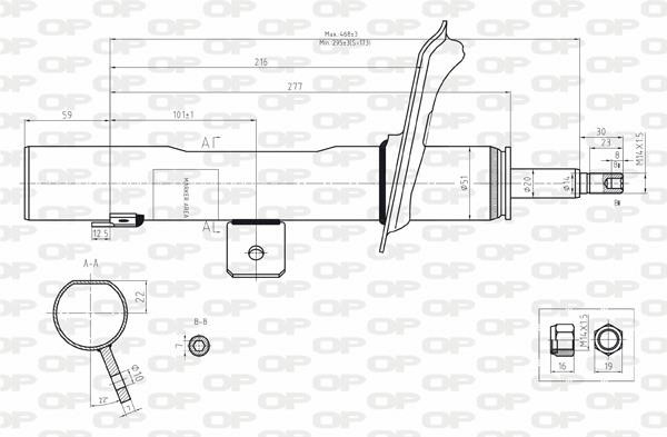 Open parts SAB8194.31 Амортизатор підвіски передній лівий газомасляний SAB819431: Купити в Україні - Добра ціна на EXIST.UA!