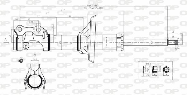 Open parts SAB8167.31 Амортизатор підвіски передній газомасляний SAB816731: Приваблива ціна - Купити в Україні на EXIST.UA!