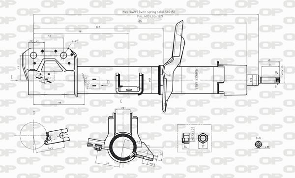 Open parts SAB8238.31 Амортизатор підвіски передній лівий газомасляний SAB823831: Купити в Україні - Добра ціна на EXIST.UA!