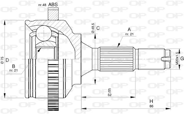 Open parts CVJ5764.10 Комплект шарнірів, приводний вал CVJ576410: Купити в Україні - Добра ціна на EXIST.UA!
