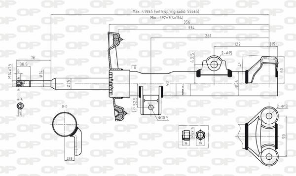 Open parts SAB8073.31 Амортизатор підвіски передній газомасляний SAB807331: Приваблива ціна - Купити в Україні на EXIST.UA!