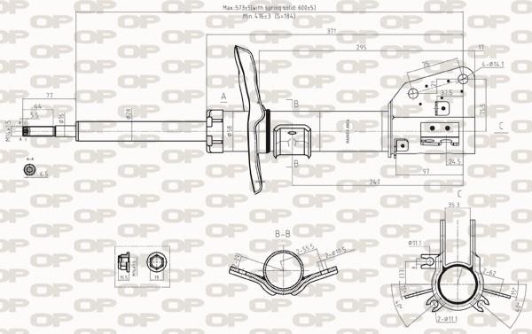 Open parts SAB8139.31 Амортизатор підвіски передній газомасляний SAB813931: Купити в Україні - Добра ціна на EXIST.UA!