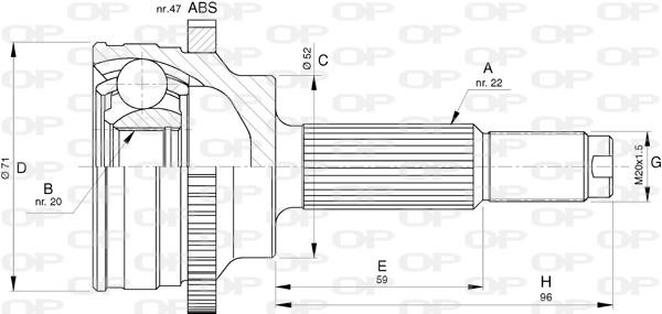 Open parts CVJ5772.10 Шарнір рівних кутових швидкостей (ШРКШ) CVJ577210: Купити в Україні - Добра ціна на EXIST.UA!