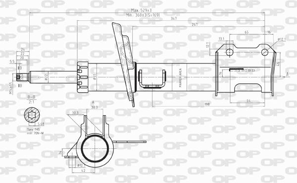 Open parts SAB8106.31 Амортизатор підвіски передній правий газомасляний SAB810631: Купити в Україні - Добра ціна на EXIST.UA!