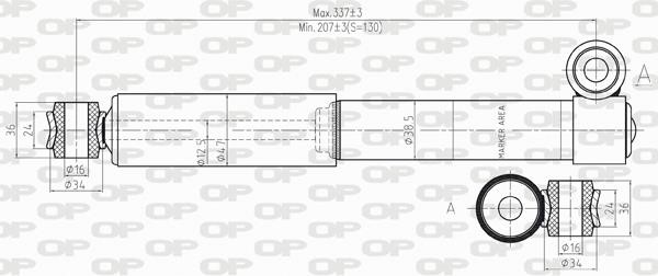 Open parts SAB8250.12 Амортизатор підвіски задній масляний SAB825012: Купити в Україні - Добра ціна на EXIST.UA!