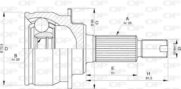 Open parts CVJ5748.10 Комплект шарнірів, приводний вал CVJ574810: Купити в Україні - Добра ціна на EXIST.UA!