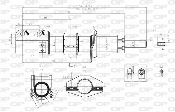 Open parts SAB8037.11 Амортизатор підвіски передній масляний SAB803711: Купити в Україні - Добра ціна на EXIST.UA!