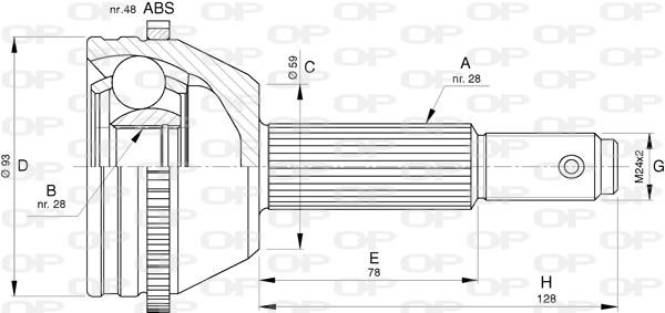 Open parts CVJ5790.10 Комплект шарнірів, приводний вал CVJ579010: Купити в Україні - Добра ціна на EXIST.UA!