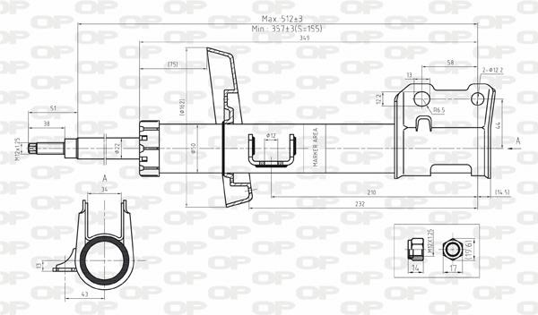 Open parts SAB8113.31 Амортизатор підвіски передній правий газомасляний SAB811331: Купити в Україні - Добра ціна на EXIST.UA!
