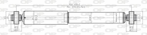 Open parts SAB8134.12 Амортизатор підвіски задній масляний SAB813412: Приваблива ціна - Купити в Україні на EXIST.UA!