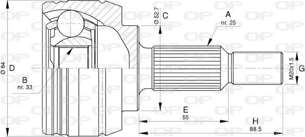 Open parts CVJ5794.10 Комплект шарнірів, приводний вал CVJ579410: Купити в Україні - Добра ціна на EXIST.UA!