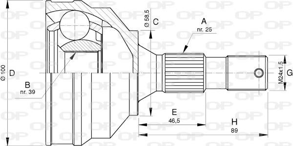 Open parts CVJ5747.10 Комплект шарнірів, приводний вал CVJ574710: Купити в Україні - Добра ціна на EXIST.UA!
