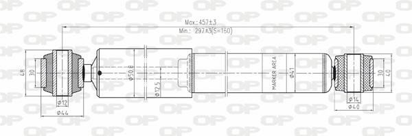 Open parts SAB8006.32 Амортизатор підвіскі задній газомасляний SAB800632: Купити в Україні - Добра ціна на EXIST.UA!