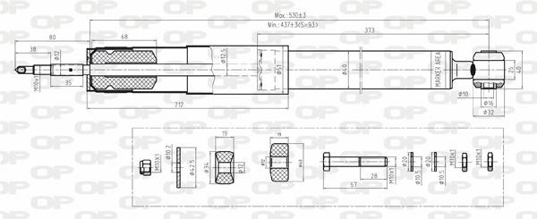 Open parts SAB8162.31 Амортизатор підвіски передній газомасляний SAB816231: Купити в Україні - Добра ціна на EXIST.UA!