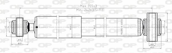 Open parts SAB8132.32 Амортизатор підвіскі задній газомасляний SAB813232: Приваблива ціна - Купити в Україні на EXIST.UA!