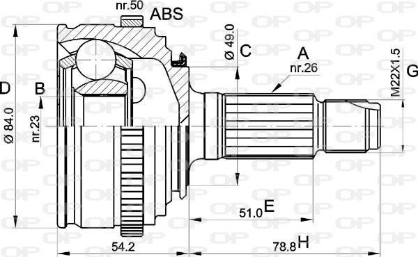 Open parts CVJ5236.10 Комплект шарнірів, приводний вал CVJ523610: Купити в Україні - Добра ціна на EXIST.UA!