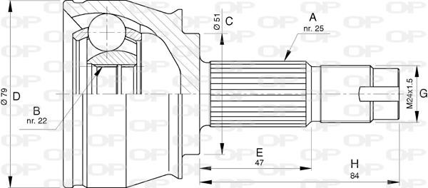 Open parts CVJ5778.10 Комплект шарнірів, приводний вал CVJ577810: Купити в Україні - Добра ціна на EXIST.UA!