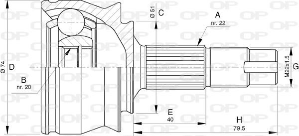 Open parts CVJ5762.10 Комплект шарнірів, приводний вал CVJ576210: Купити в Україні - Добра ціна на EXIST.UA!