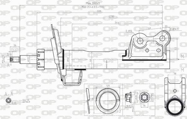 Open parts SAB8251.31 Амортизатор підвіски передній газомасляний SAB825131: Купити в Україні - Добра ціна на EXIST.UA!