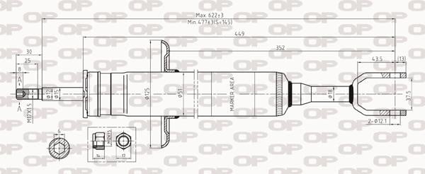 Open parts SAB8258.31 Амортизатор підвіски передній газомасляний SAB825831: Купити в Україні - Добра ціна на EXIST.UA!