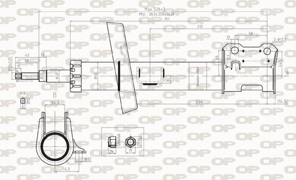 Open parts SAB8269.31 Амортизатор підвіски передній лівий газомасляний SAB826931: Купити в Україні - Добра ціна на EXIST.UA!