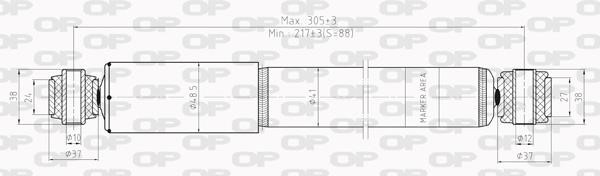 Open parts SAB8007.32 Амортизатор підвіскі задній газомасляний SAB800732: Купити в Україні - Добра ціна на EXIST.UA!