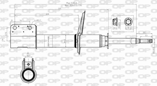 Open parts SAB8275.31 Амортизатор підвіски передній газомасляний SAB827531: Купити в Україні - Добра ціна на EXIST.UA!