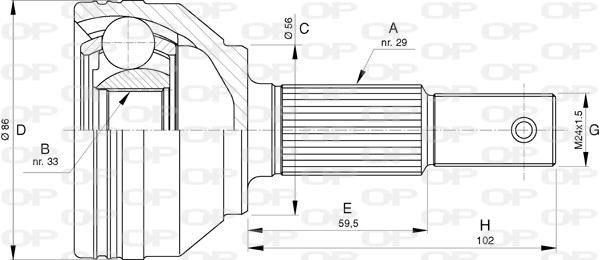 Open parts CVJ5755.10 Комплект шарнірів, приводний вал CVJ575510: Купити в Україні - Добра ціна на EXIST.UA!