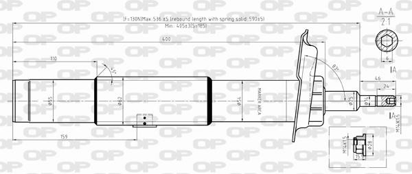 Open parts SAB8342.31 Амортизатор підвіски передній лівий газомасляний SAB834231: Купити в Україні - Добра ціна на EXIST.UA!