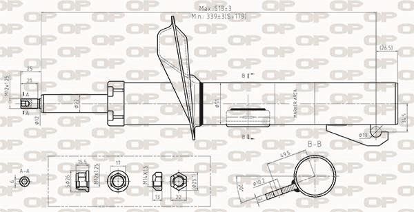 Open parts SAB8402.31 Амортизатор підвіски передній лівий газомасляний SAB840231: Купити в Україні - Добра ціна на EXIST.UA!