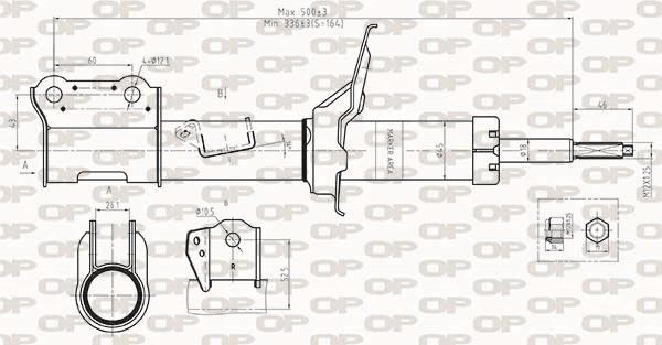 Open parts SAB8452.31 Амортизатор підвіски передній правий газомасляний SAB845231: Купити в Україні - Добра ціна на EXIST.UA!