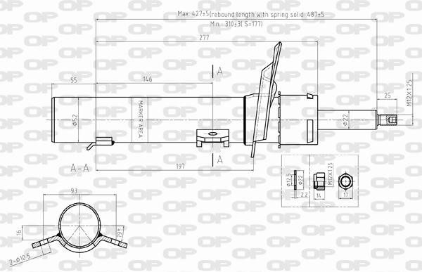 Open parts SAB8347.31 Амортизатор підвіски передній газомасляний SAB834731: Купити в Україні - Добра ціна на EXIST.UA!