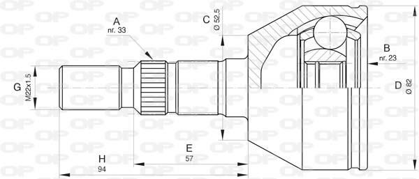 Open parts CVJ5826.10 ШРКШ CVJ582610: Купити в Україні - Добра ціна на EXIST.UA!